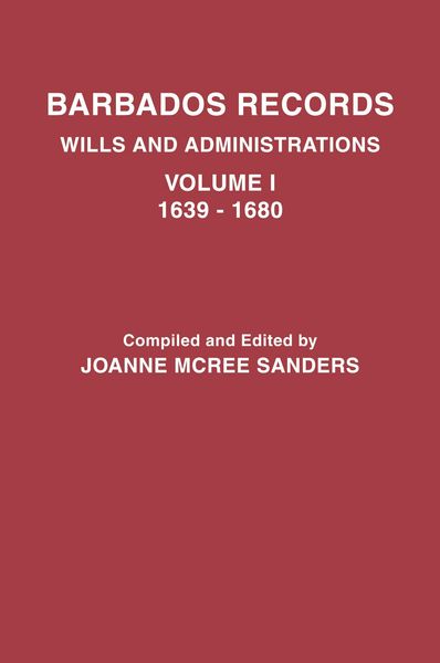 Produktbild: Barbados Records. Wills and Administrations