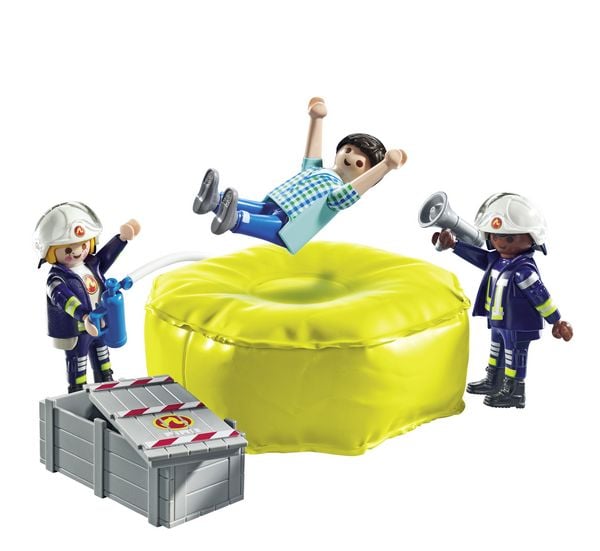 Produktbild: PLAYMOBIL 71465 Feuerwehrleute mit Luftkissen