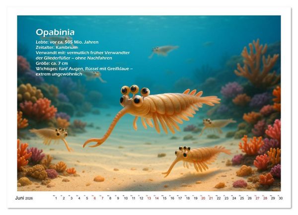 Produktbild: Urige Meerestiere pr&auml;historisch und seltsam (Wandkalender 2026 DIN A3 quer), CALVENDO Monatskalender
