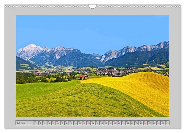 Produktbild: Gr&uuml;&szlig;e aus Saalfelden (Wandkalender 2026 DIN A3 quer), CALVENDO Monatskalender