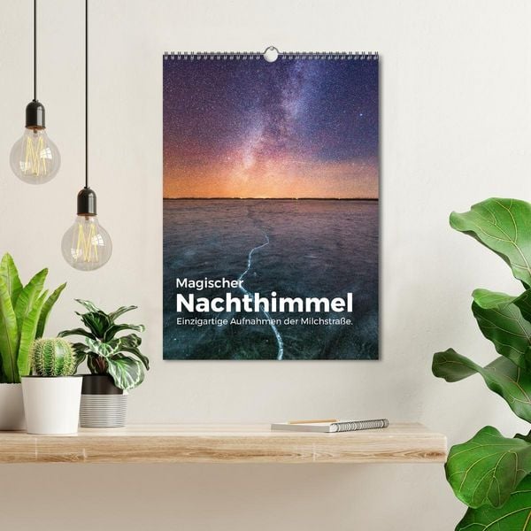 Produktbild: Magischer Nachthimmel - Einzigartige Aufnahmen der Milchstra&szlig;e. (Wandkalender 2026 DIN A3 hoch), CALVENDO Monatskalender