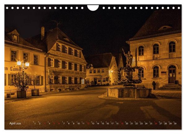 Produktbild: Unterfranken bei Nacht (Wandkalender 2026 DIN A4 quer), CALVENDO Monatskalender