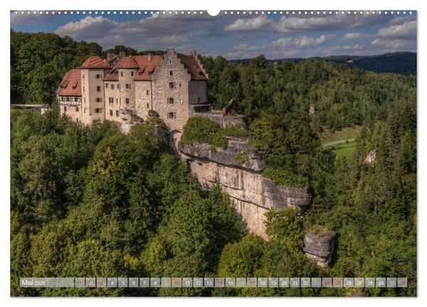 Produktbild: Burgenlandschaft Fr&auml;nkische Schweiz (hochwertiger Premium Wandkalender 2026 DIN A2 quer), Kunstdruck in Hochglanz