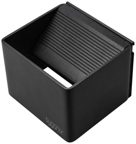 Produktbild: Sygonix SY-6053268 LED-Wandleuchte mit Bewegungsmelder LED LED fest eingebaut 2W Schwarz