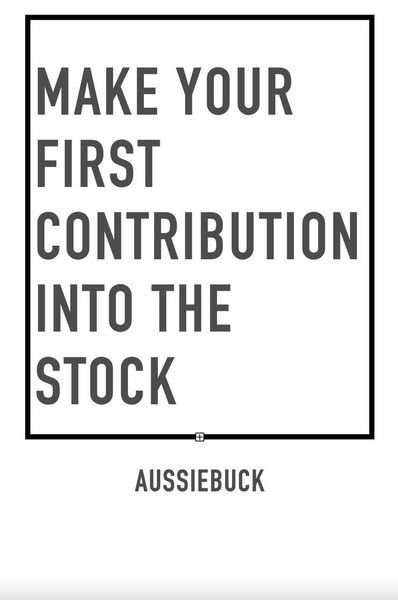 Produktbild: Make Your First Contribution Into The Stock