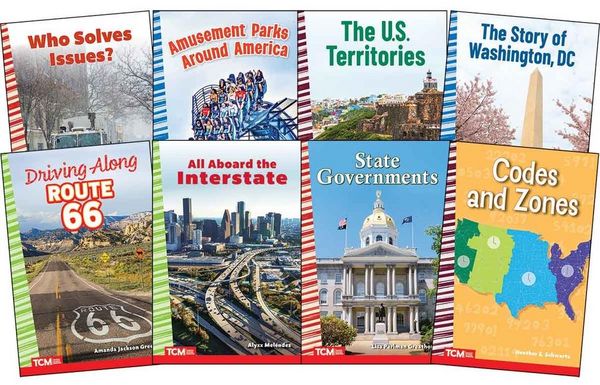 Produktbild: Explore the United States' Historic Routes and Modern Governance: Social Studies Readers 8-Book Set