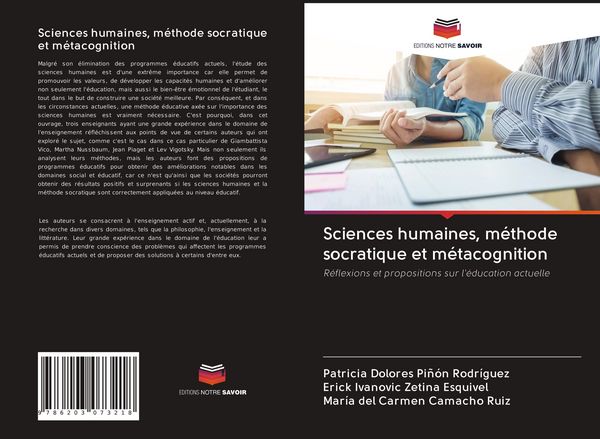 Produktbild: Sciences humaines, m&eacute;thode socratique et m&eacute;tacognition