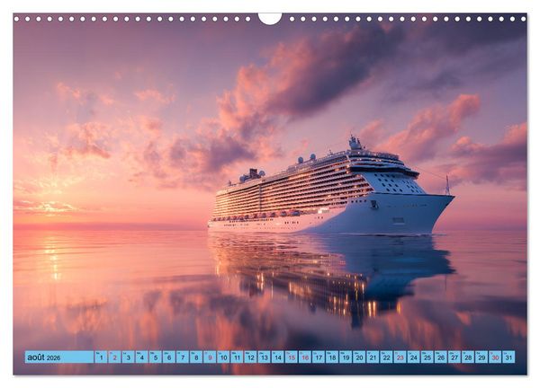 Produktbild: Paquebots de croisi&egrave;re - G&eacute;ants des mers impressionnants (Calendrier mural 2026 DIN A3 vertical), CALVENDO calendrier mensuel