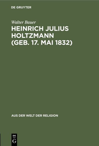 Produktbild: Heinrich Julius Holtzmann (geb. 17. Mai 1832)