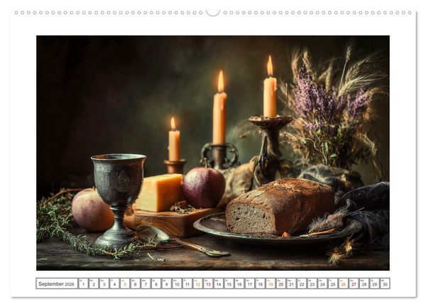 Produktbild: Landleben auf dem Tisch (hochwertiger Premium Wandkalender 2026 DIN A2 quer), Kunstdruck in Hochglanz