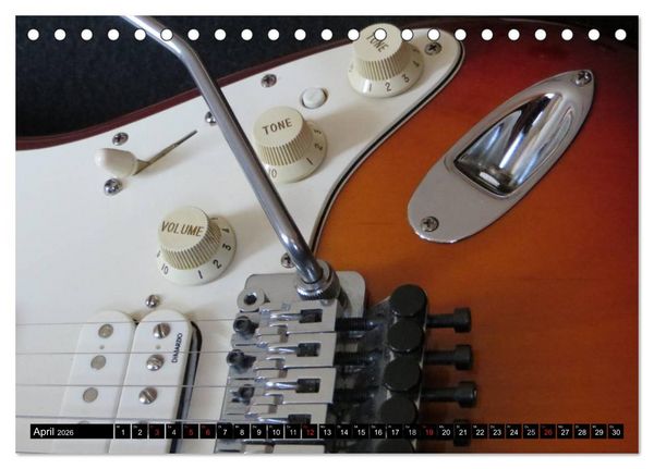 Produktbild: KULT GITARRE - Richie Sambora Stratocaster (Tischkalender 2026 DIN A5 quer), CALVENDO Monatskalender