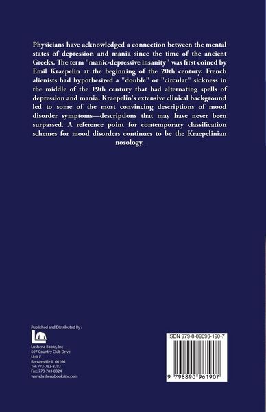 Produktbild: Manic-Depressive Insanity and Paranoia