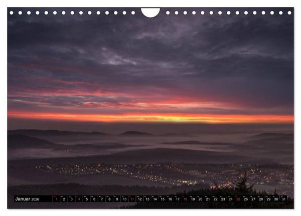 Produktbild: Lichtstimmungen Th&uuml;ringen - Eine Reise von Morgens bis Abends (Wandkalender 2026 DIN A4 quer), CALVENDO Monatskalender