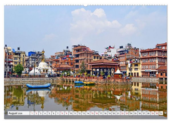 Produktbild: LALITPUR, die alte K&ouml;nigsstadt (hochwertiger Premium Wandkalender 2026 DIN A2 quer), Kunstdruck in Hochglanz