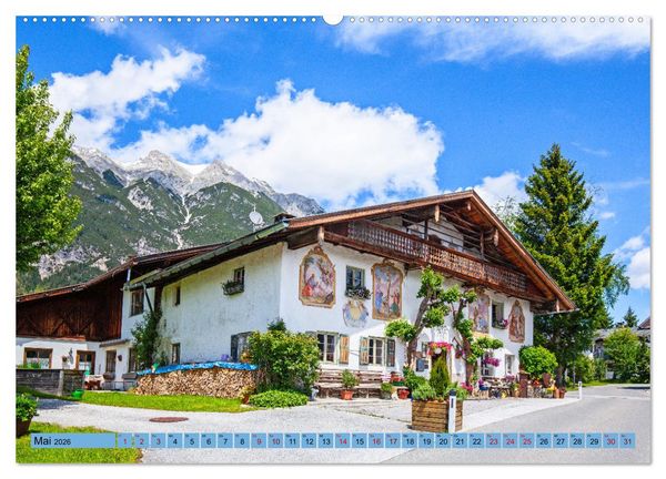 Produktbild: Historische Bauernh&auml;user im Tiroler Leutaschtal (Wandkalender 2026 DIN A2 quer), CALVENDO Monatskalender