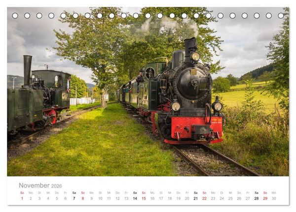 Produktbild: Schmalspurbahn Dampflok Bieberlies (Tischkalender 2026 DIN A5 quer), CALVENDO Monatskalender