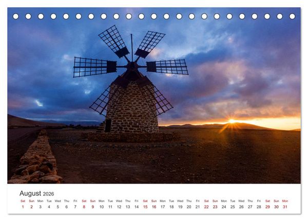 Produktbild: Fuerteventrua The volcanic island (Desk Calendar 2026 DIN A5 landscape), CALVENDO 12 Month DeskCalendar
