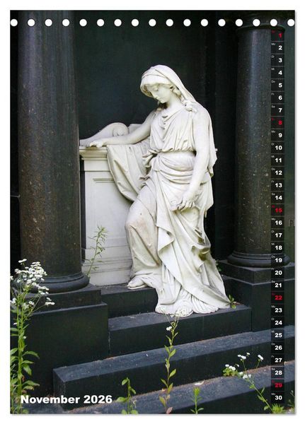 Produktbild: Friedhofsengel in Berlin (Tischkalender 2026 DIN A5 hoch), CALVENDO Monatskalender