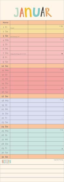 Produktbild: Familienplaner Unser buntes Jahr 2027
