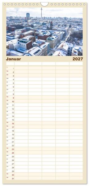 Produktbild: Familienplaner 2027 - Berlin - Reise durch die deutsche Geschichte mit 5 Spalten (Wandkalender, 21 x 45 cm) CALVENDO