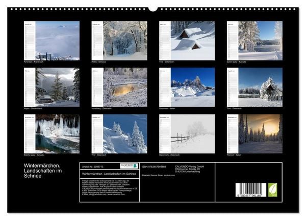 Produktbild: Winterm&auml;rchen. Landschaften im Schnee (hochwertiger Premium Wandkalender 2026 DIN A2 quer), Kunstdruck in Hochglanz