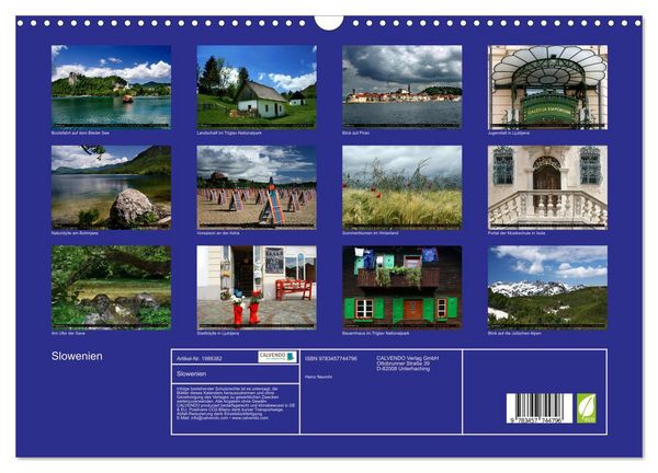 Produktbild: Slowenien (Wandkalender 2026 DIN A3 quer), CALVENDO Monatskalender