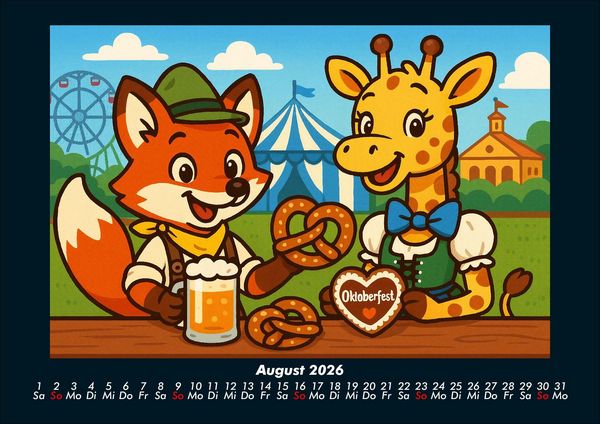 Produktbild: Finn & Nala - Reise durch Deutschland 2026 Fotokalender DIN A4