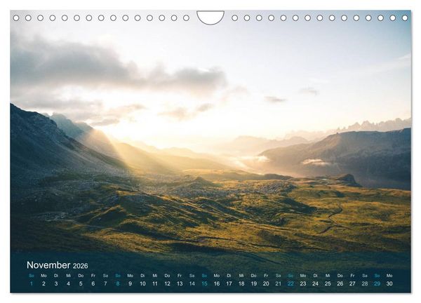 Produktbild: die dolomiten (Wandkalender 2026 DIN A4 quer), CALVENDO Monatskalender