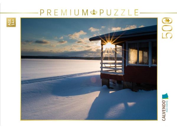 CALVENDO Puzzle Ein Motiv aus dem Kalender Karelien - Winterwandern in Finnland | 500 Teile Lege-Größe 48 × 36 cm Foto-Puzzle für Erwachsene