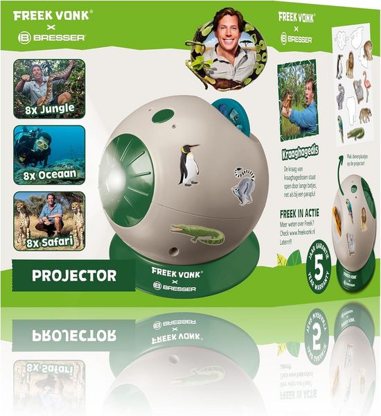 Produktbild: Bresser 10866 - FREEK VONK x BRESSER Kinder-Projektor mit 24 Abenteuermotiven und Tierstickern