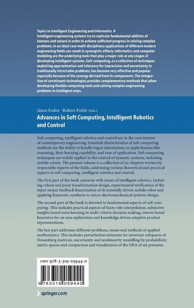 Produktbild: Advances in Soft Computing, Intelligent Robotics and Control