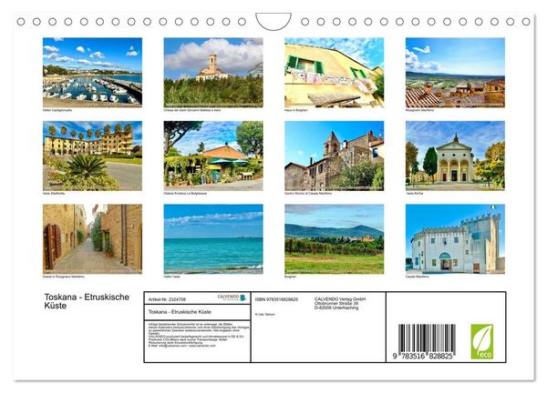 Produktbild: Toskana - Etruskische K&uuml;ste (Wandkalender 2027 DIN A4 quer), CALVENDO Monatskalender