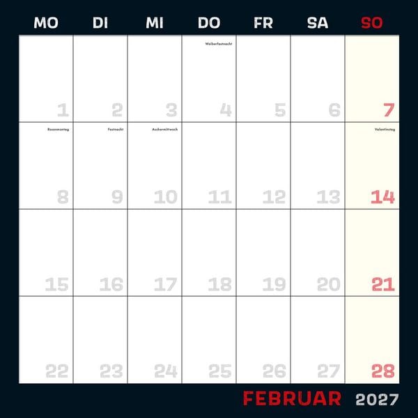 Produktbild: Uli Stein Schwarzer Kalender 2027: Monatskalender f&uuml;r die Wand