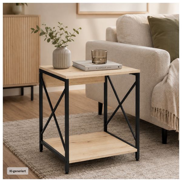 Produktbild: HTI-Living Beistelltisch Cedrik Artisaneiche-Schwarz Beistelltisch Cedrik Artisaneiche-Schwarz