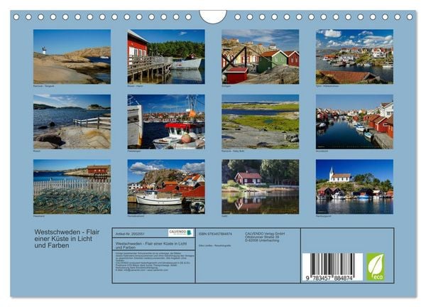 Produktbild: Westschweden - Flair einer K&uuml;ste in Licht und Farben (Wandkalender 2026 DIN A4 quer), CALVENDO Monatskalender