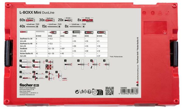 Produktbild: Fischer 548862 FIXtainer DUO-Line D&uuml;bel-Sortimentsbox 1St.