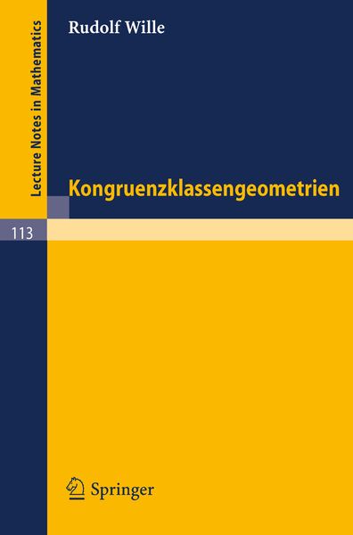 Produktbild: Kongruenzklassengeometrien