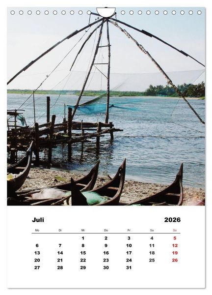 Produktbild: In Kerala (Wandkalender 2026 DIN A4 hoch), CALVENDO Monatskalender