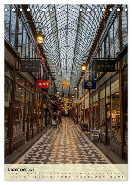 Produktbild: Pariser Passagen &ndash; Architektur und Atmosph&auml;re (Tischkalender 2027 DIN A5 hoch), CALVENDO Monatskalender