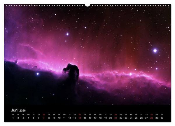 Produktbild: Der Weltraum. Spektakul&auml;re Gasnebel und Galaxien (Wandkalender 2026 DIN A2 quer), CALVENDO Monatskalender