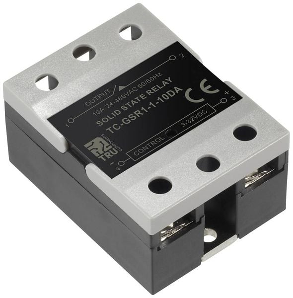 Produktbild: TRU COMPONENTS Halbleiterrelais TC-GSR-1-10DA 10 A Schaltspannung (max.): 480 V/AC Gleichstromschaltung 1 St.