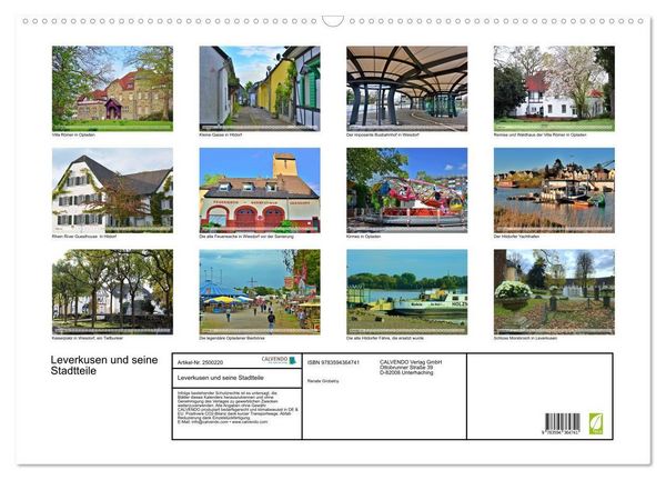 Produktbild: Leverkusen und seine Stadtteile (Wandkalender 2027 DIN A2 quer), CALVENDO Monatskalender