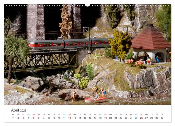 Produktbild: Miniaturbahnen international (hochwertiger Premium Wandkalender 2026 DIN A2 quer), Kunstdruck in Hochglanz