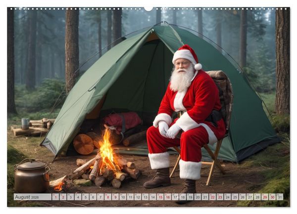 Produktbild: Durch das Jahr mit dem Weihnachtsmann (Wandkalender 2026 DIN A2 quer), CALVENDO Monatskalender