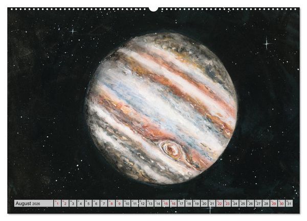 Produktbild: Gemaltes Weltall (Wandkalender 2026 DIN A2 quer), CALVENDO Monatskalender