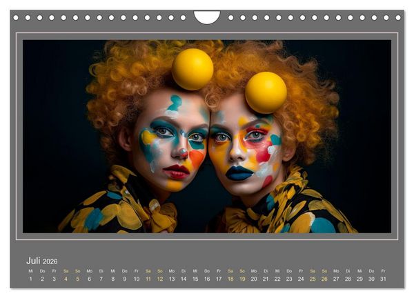Produktbild: Zwillinge - Ein Jahr mit doppelter Freude (Wandkalender 2026 DIN A4 quer), CALVENDO Monatskalender