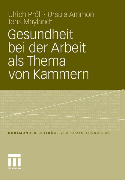 Produktbild: Gesundheit bei der Arbeit als Thema von Kammern