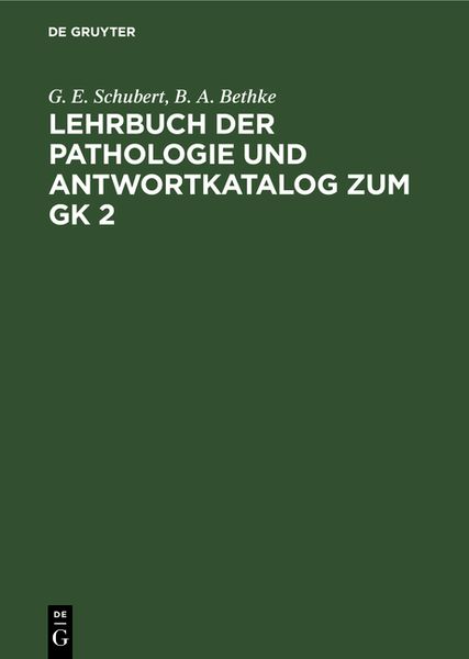 Produktbild: Lehrbuch der Pathologie und Antwortkatalog zum GK 2