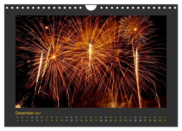 Produktbild: Feuerwerk - Explosives am Himmel (Wandkalender 2027 DIN A4 quer), CALVENDO Monatskalender