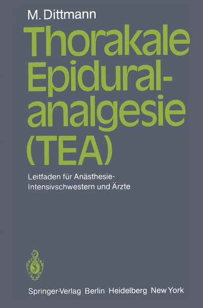 Produktbild: Thorakale Epiduralanalgesie (TEA)